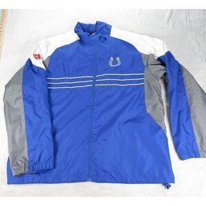 Indianapolis Colts Jacket Mens Large‎ NFL Reebok Blue Colorblock Windbreaker